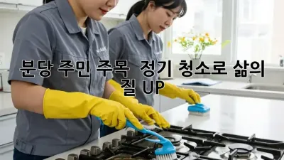 🏡 분당 주민 주목! ✨ 정기 청소로 삶의 질 UP!